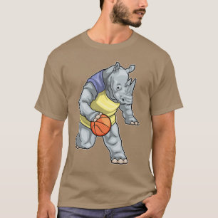 Rhino Basketball-spelare Basketball T Shirt