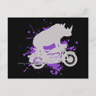 Rhino Biker Vykort