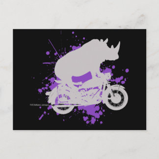 Rhino Biker Vykort