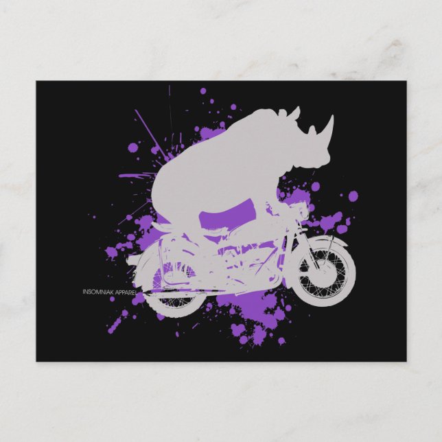 Rhino Biker Vykort (Framsida)