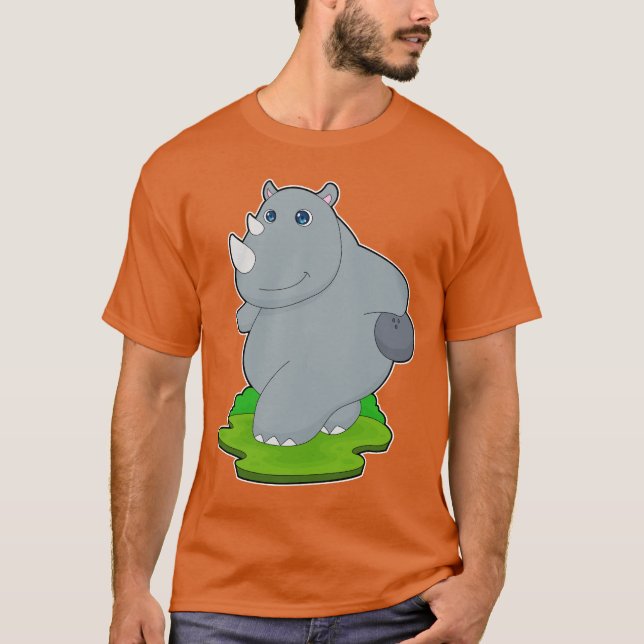 Rhino Bowling Bowling ball T Shirt (Framsida)