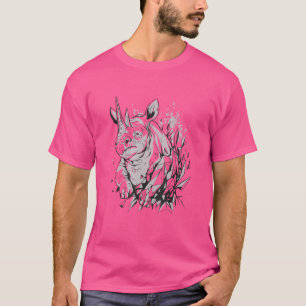 Rhino-brott från Afrika djur Rhino Horns Wil T Shirt