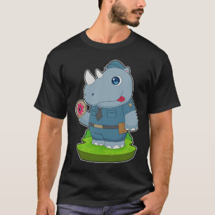 Rhino Cop Donut Polisen T Shirt
