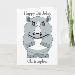 Rhino Design Birthday Kort