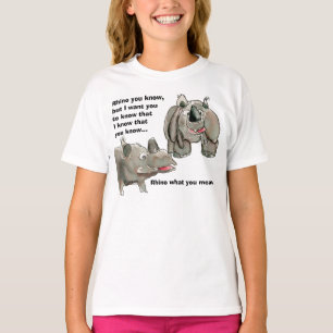 Rhino Du känner till Anpassningsbar T-Shirt Appare
