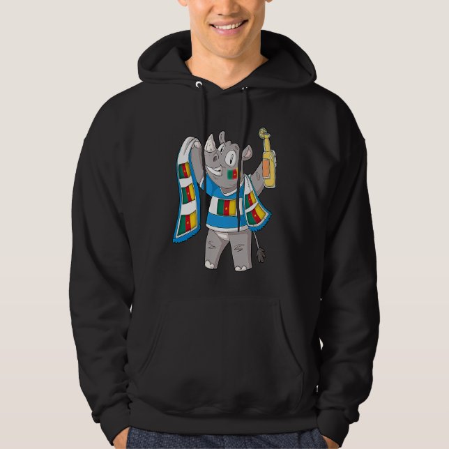 Rhino Fan Cameroon Hoodie (Framsida)