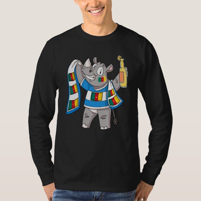 Rhino Fan Cameroon T Shirt (Framsida)