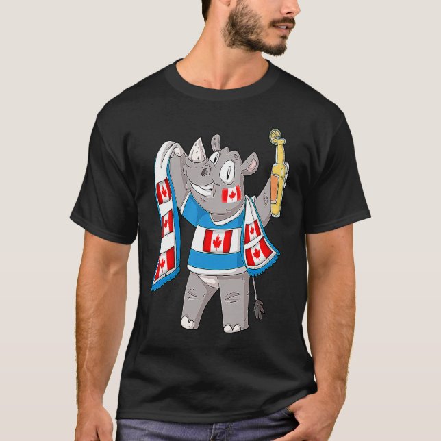 Rhino fan Canada T Shirt (Framsida)