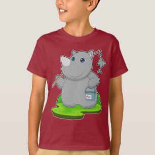 Rhino Fisher Fiskespö Fiske T Shirt