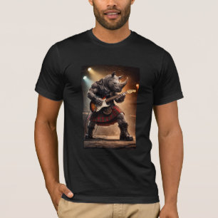 Rhino Gitarrist i kilt som kör hårt rockmusik T Shirt