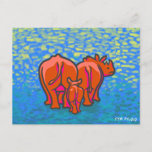 RHINO GRAFFITI ART-vykort Vykort