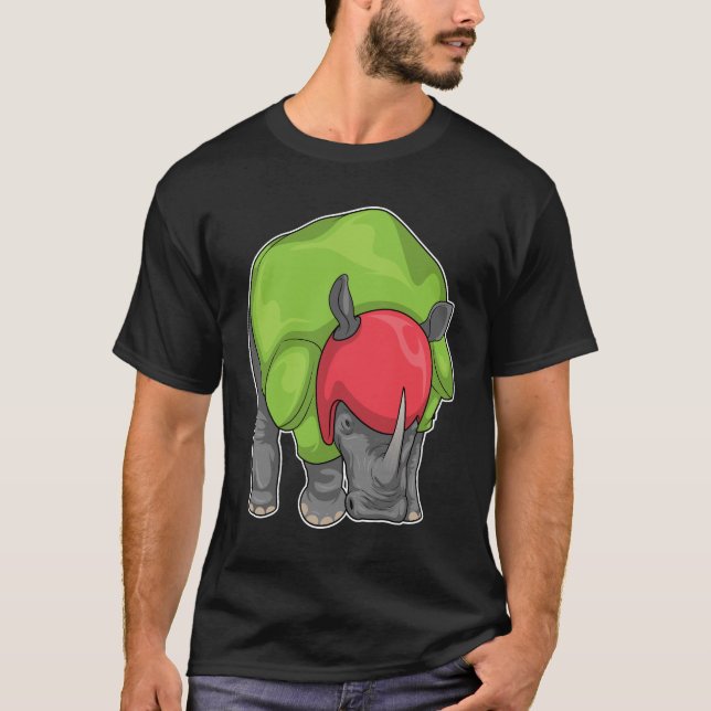 Rhino Helmet Football T Shirt (Framsida)