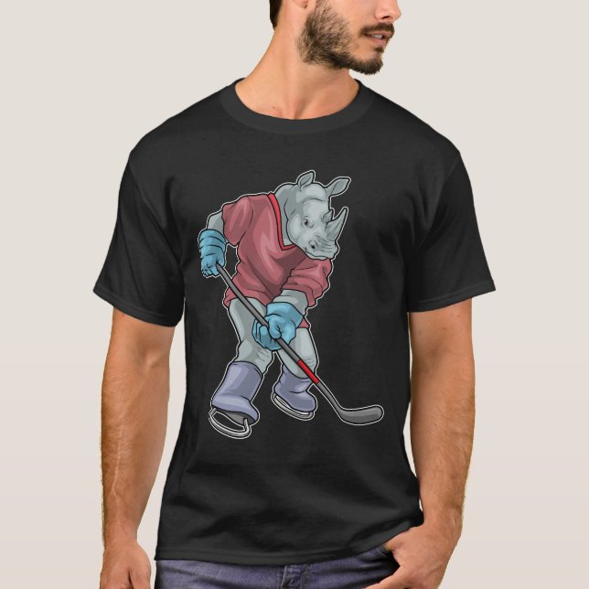 Rhino Ishockey Ishockeyklubba T Shirt (Framsida)