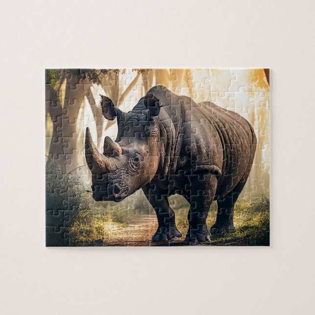 Rhino Jigszawa Puzzle - Jungle Pussel (Horisontell)
