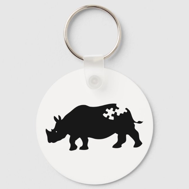 Rhino Keychain Nyckelring (Framsida)