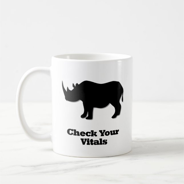 Rhino kolla dina injektionsflaskor kaffemugg (Vänster)
