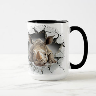 Rhino kommer ut ur grottan mugg