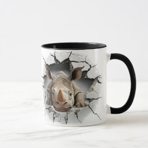 Rhino kommer ut ur grottan mugg