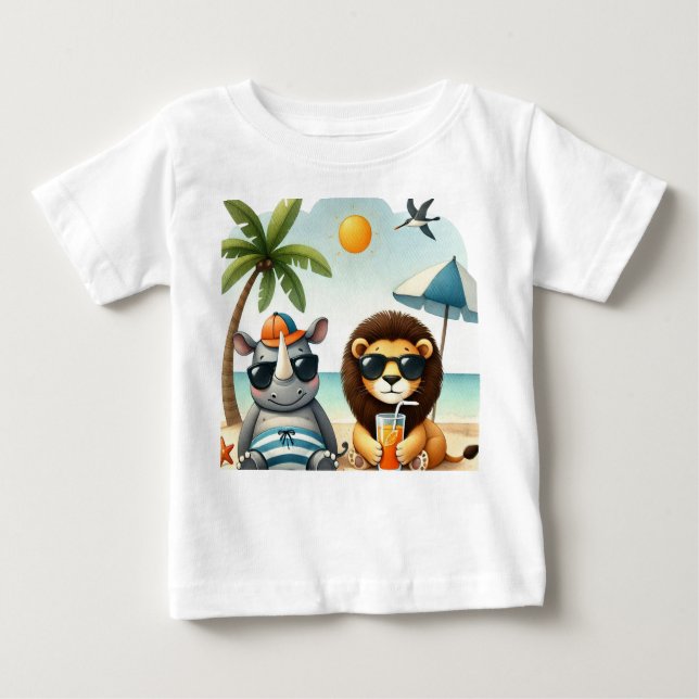 Rhino Lejona Paradise T Shirt (Framsida)