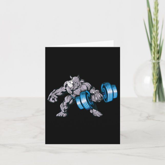 Rhino Liiting Weights Bodybuilding Beast Gym Fitne Kort (Framsida)