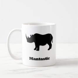 Rhino Mantastisk svart Kaffemugg
