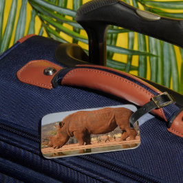 Rhino med lera på hudfoto bagagebricka