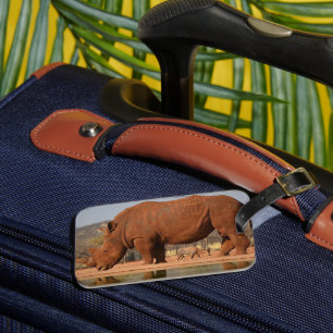 Rhino med lera på hudfoto bagagebricka