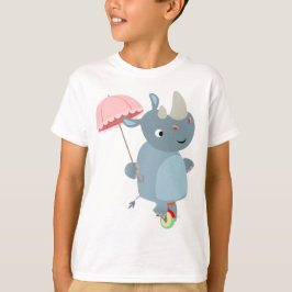 Rhino med Parbrella på Unicle Children T- Shirt T