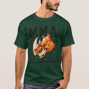 Rhino Mixed Martial Arts Mma Fighter Beast Motiva T Shirt