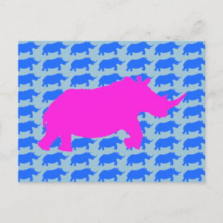 Rhino Mönster Art-vykort Vykort