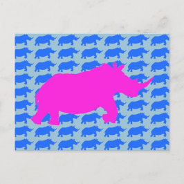 Rhino Mönster Art-vykort Vykort