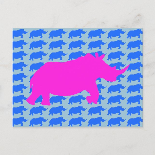 Rhino Mönster Art-vykort Vykort (Framsida)