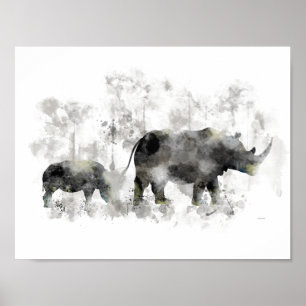RHINO OCH BABY POSTER
