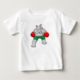 Rhino på Boxing med Boxing handskar T Shirt