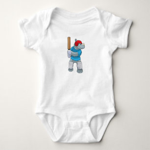 Rhino på Cricket med Cricket fladdermus T Shirt