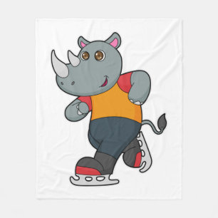 Rhino på isar med isskal fleecefilt