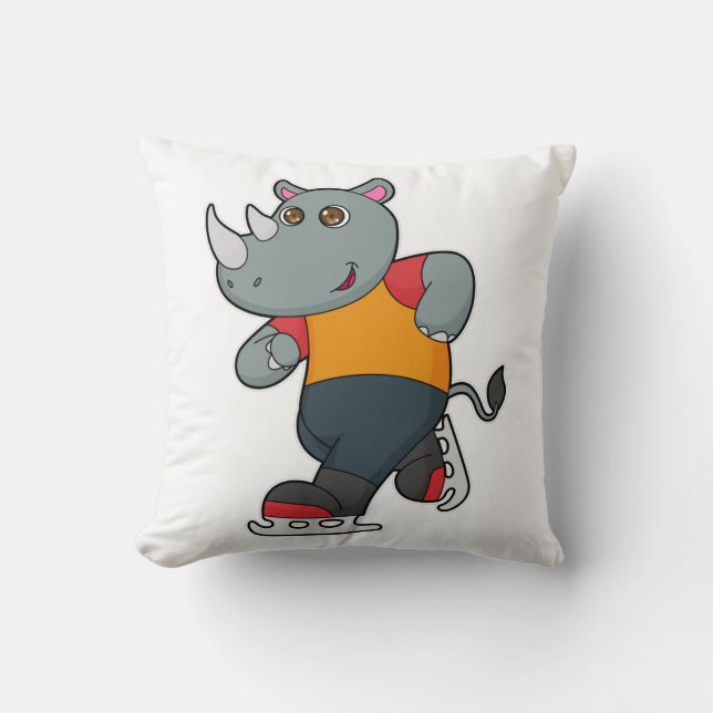 Rhino på isar med isskal kudde (Framsida)