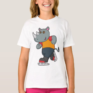 Rhino på isar med isskal t shirt