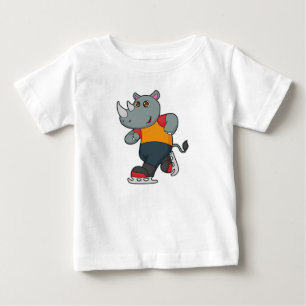 Rhino på isar med isskal t shirt