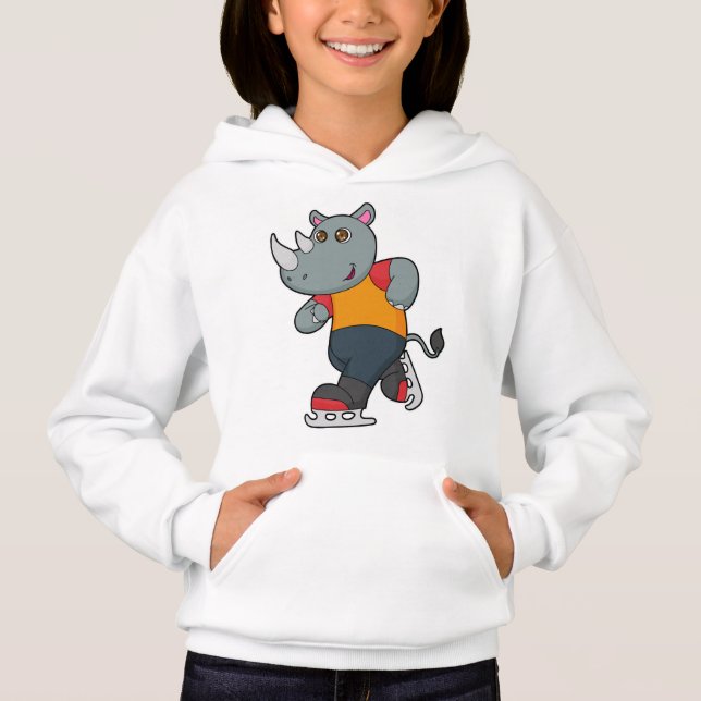 Rhino på isar med isskal t shirt (Framsida)