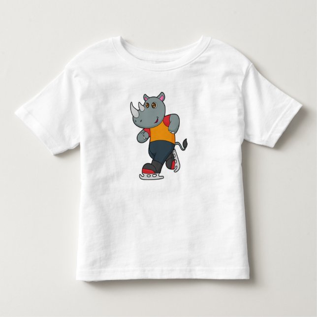 Rhino på isar med isskal t shirt (Framsida)