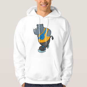 Rhino på isar med sillsäck hoodie