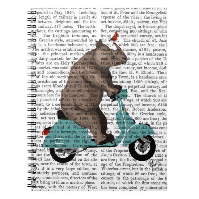 Rhino på Moped Anteckningsbok (Framsidan)