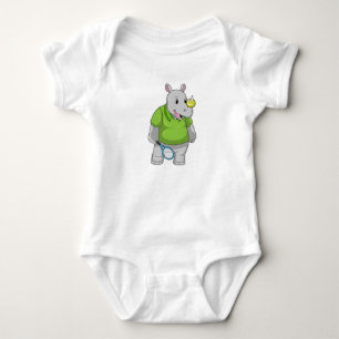 Rhino på Tennis med Tennis boll T Shirt