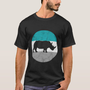 Rhino Retro Rhinoceros Gift För manar eller Boys T Shirt