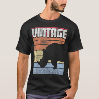 Rhino Rhinoceros Retro Stil Vintage 70 s 90s F T Shirt