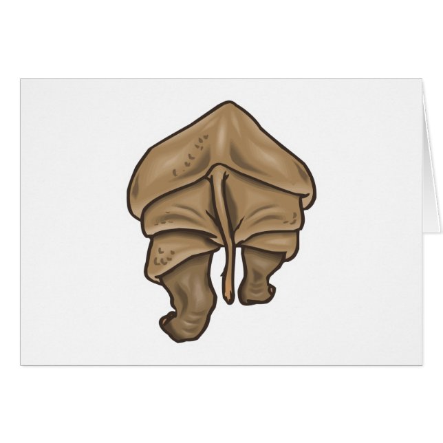 rhino-rumpa hälsningskort (Framsidan Horizontal)