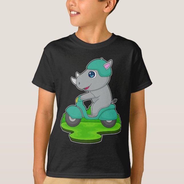 Rhino Scooter T Shirt (Framsida)