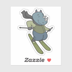 Rhino Skier Ski Klistermärken