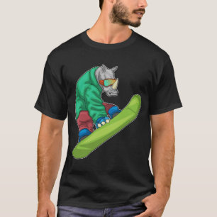 Rhino Snowboard Winter sport T Shirt